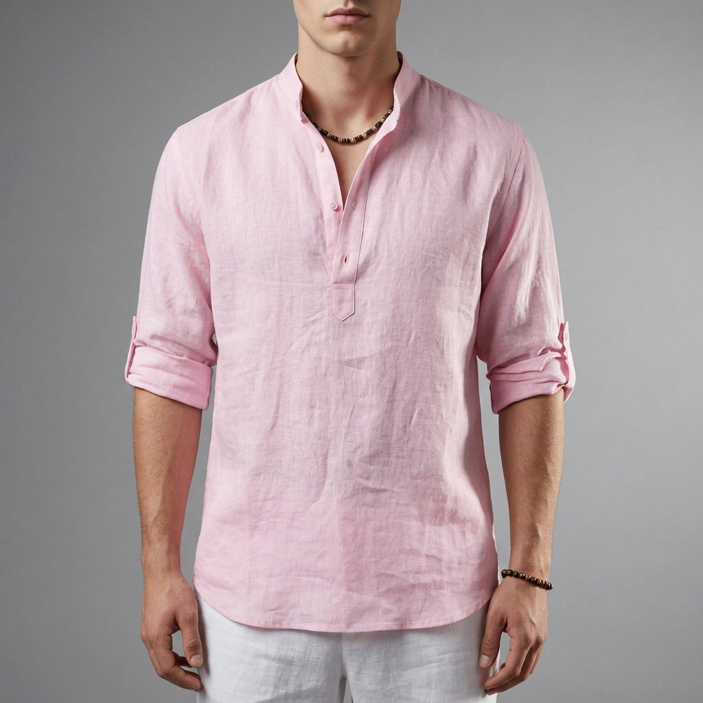 Perugia Linen Henley Shirt