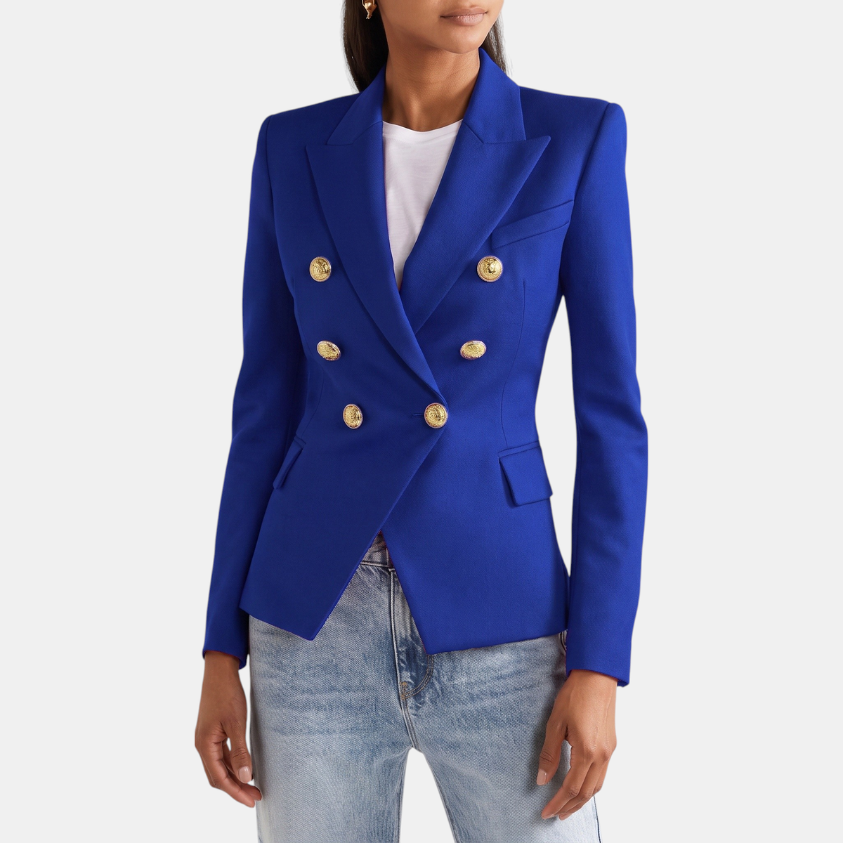 Women's Tailored Blazer, Double Breasted Notch Lapel