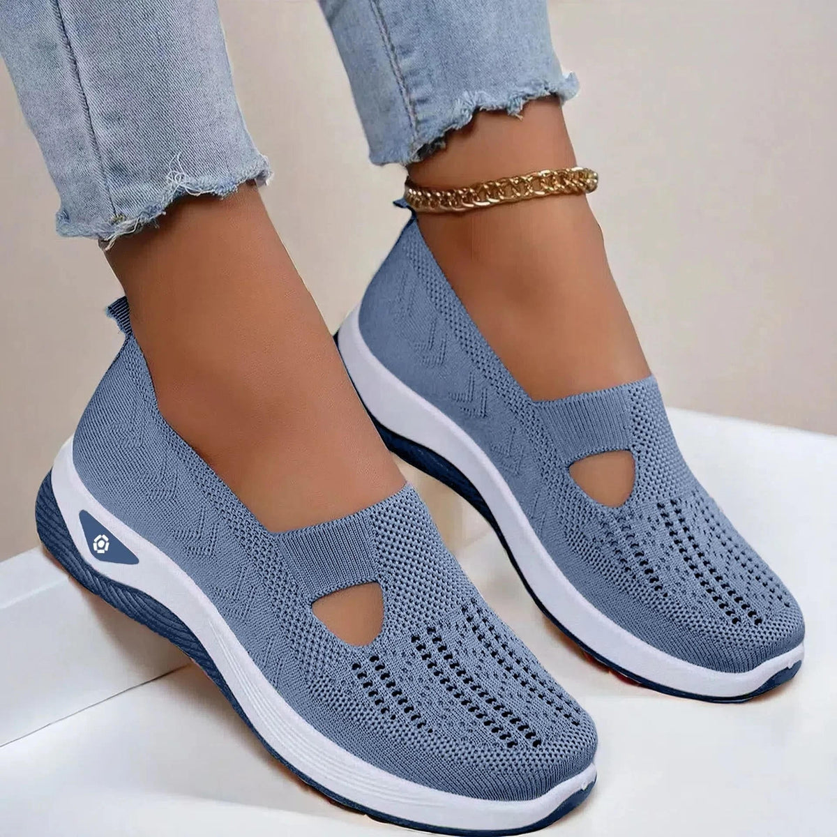 Womens Slip On Orthopedic Shoes with Memory Foam and Triple Arch Support