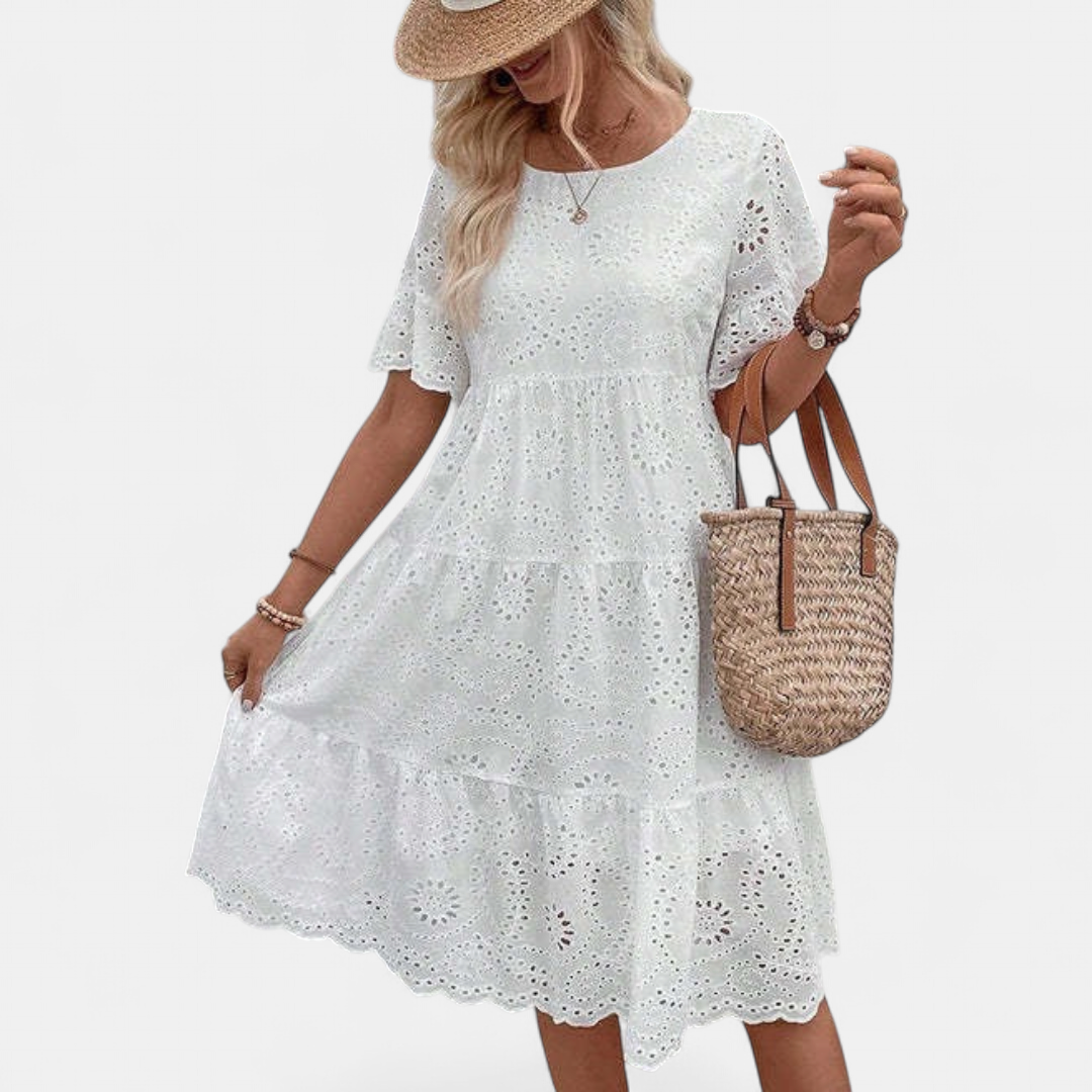 RAEMI | Elegant Casual Boho Round Neck Summer Dress