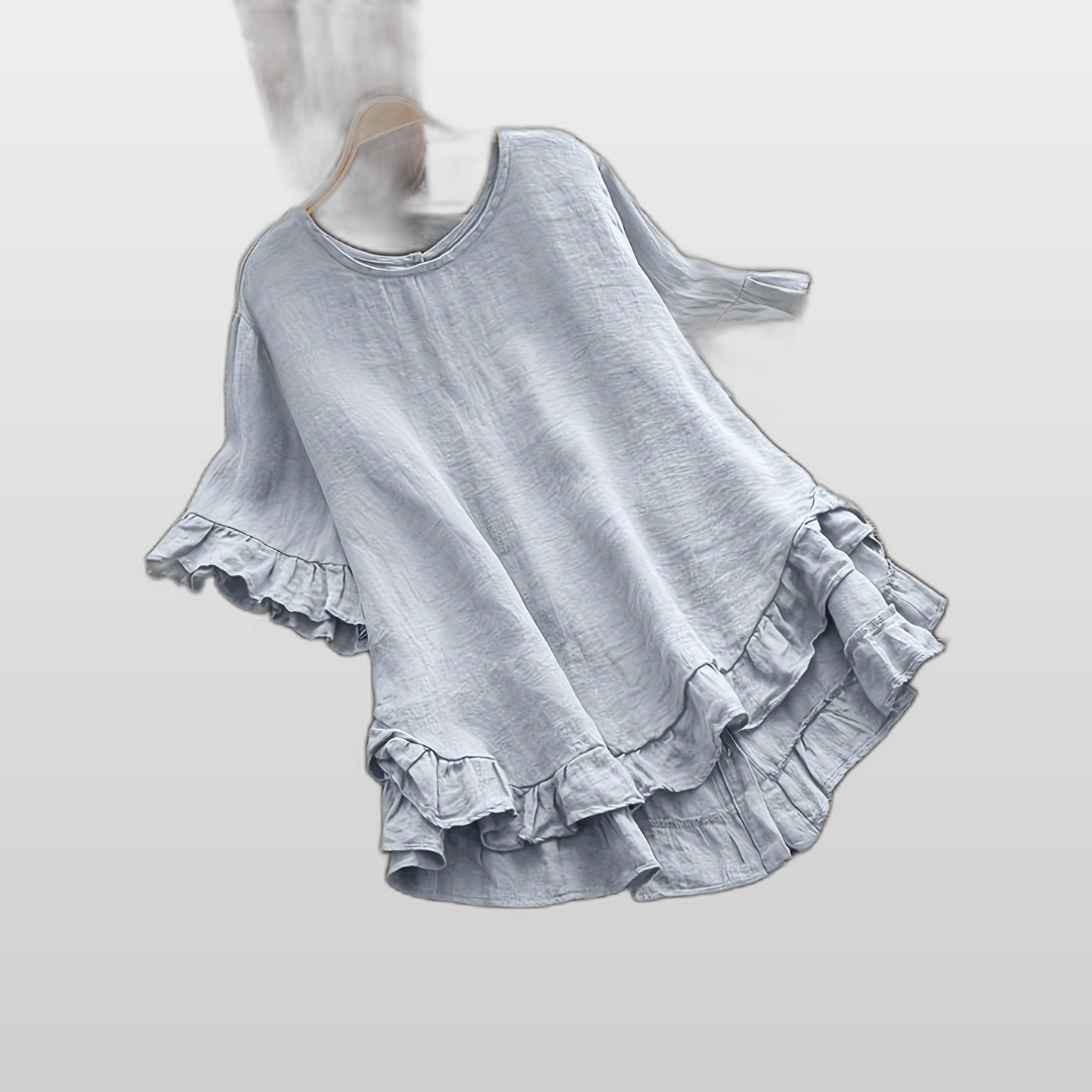 EVITA | Casual Ruffle Hem Women's Top