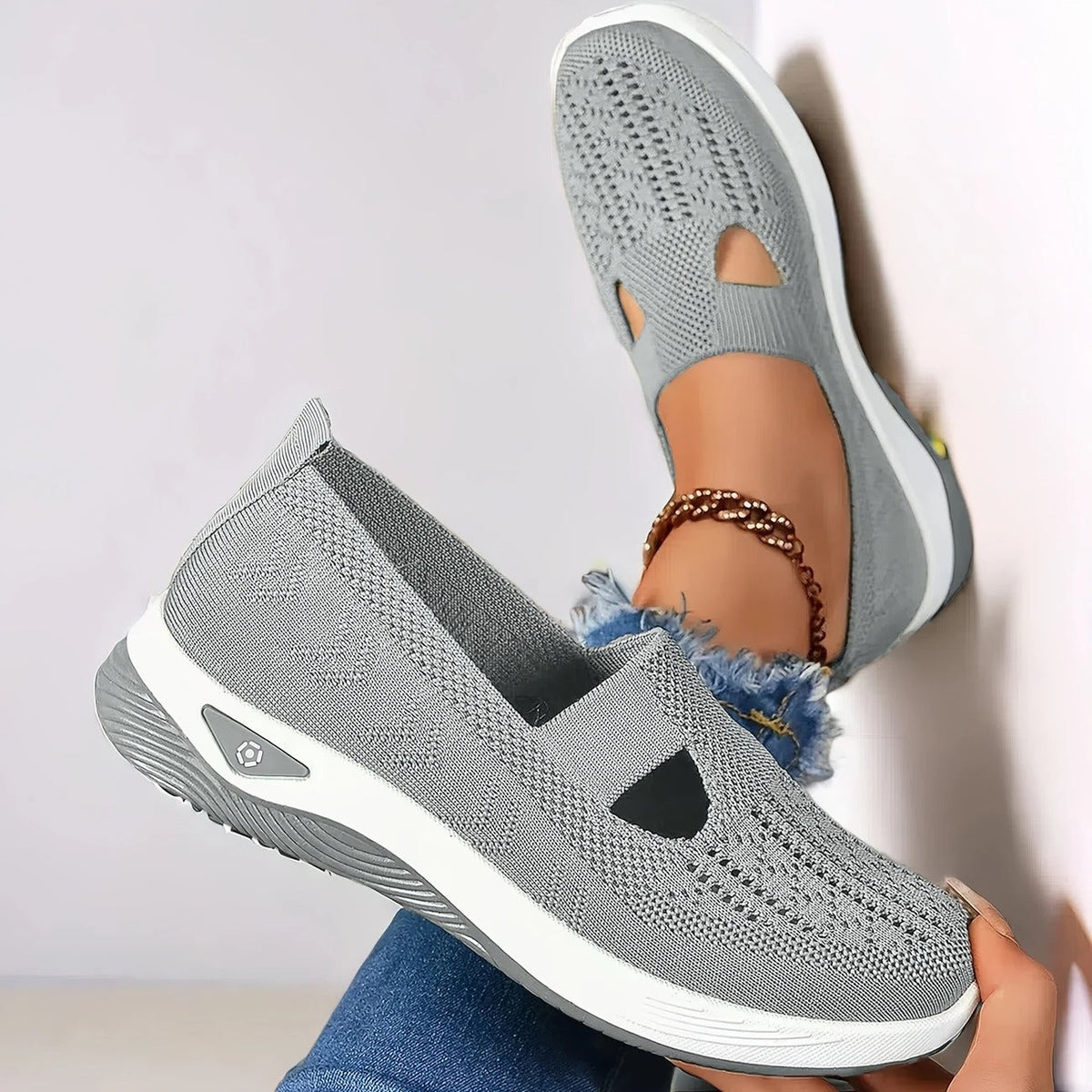 Womens Slip On Orthopedic Shoes with Memory Foam and Triple Arch Support